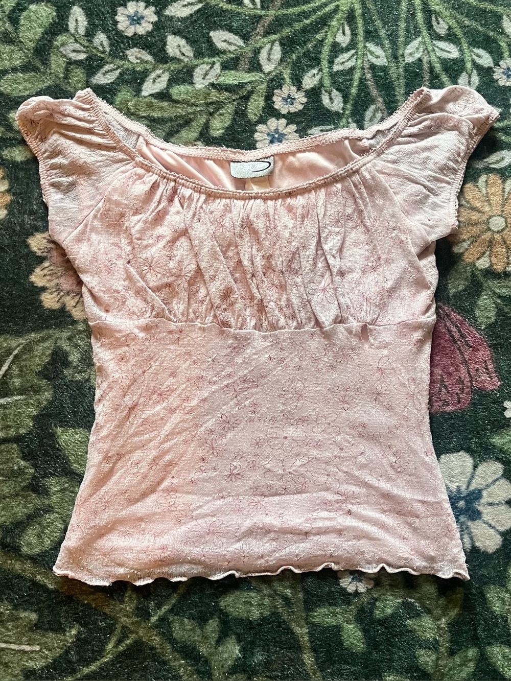 🌸 Y2K Floral Ruched Blouse 🌸